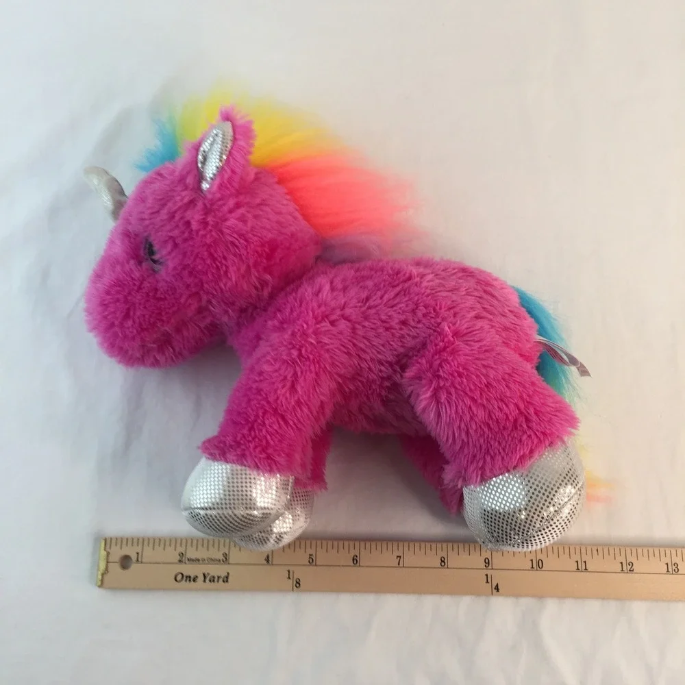Aurora Sparkle Tales Unicorn Plush 10 Inch Pink Rainbow Silver Glitter Horn 2019